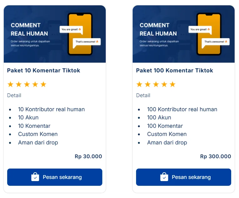 harga jasa komentar tiktok