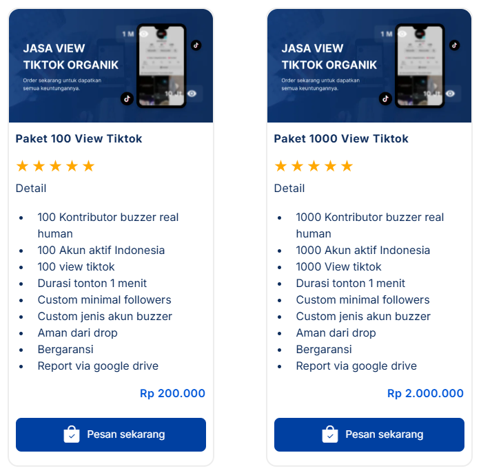 harga jasa view tiktok