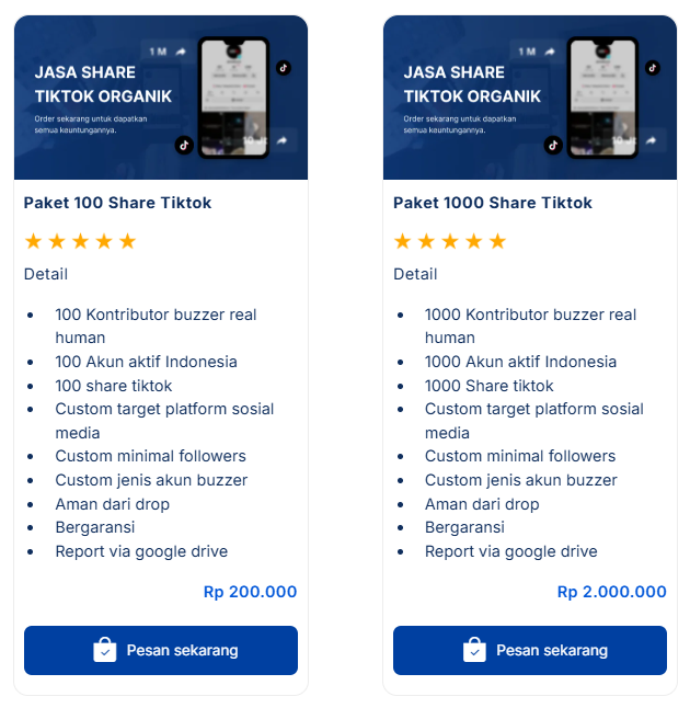 harga jasa share tiktok